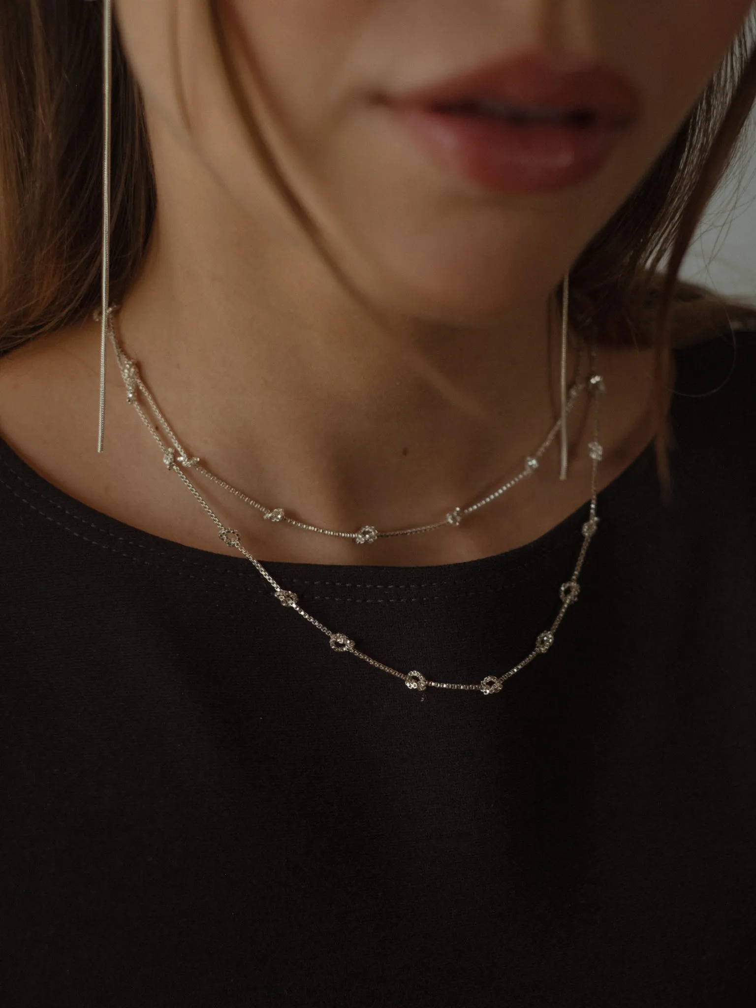 TWIST PENDANT NECKLACE - SILVER