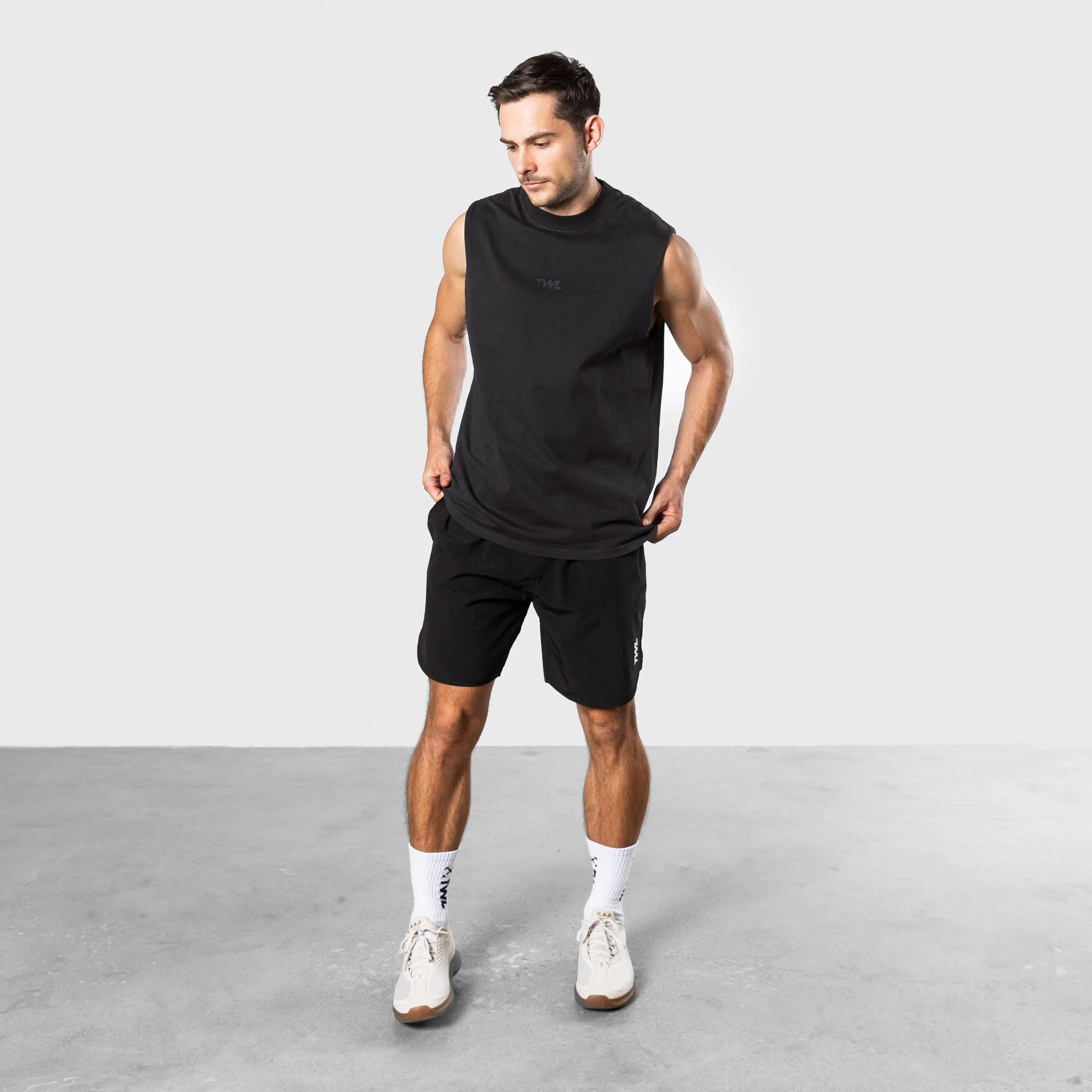 TWL - LIFESTYLE OVERSIZED MUSCLE TANK - WASHED BLACK
