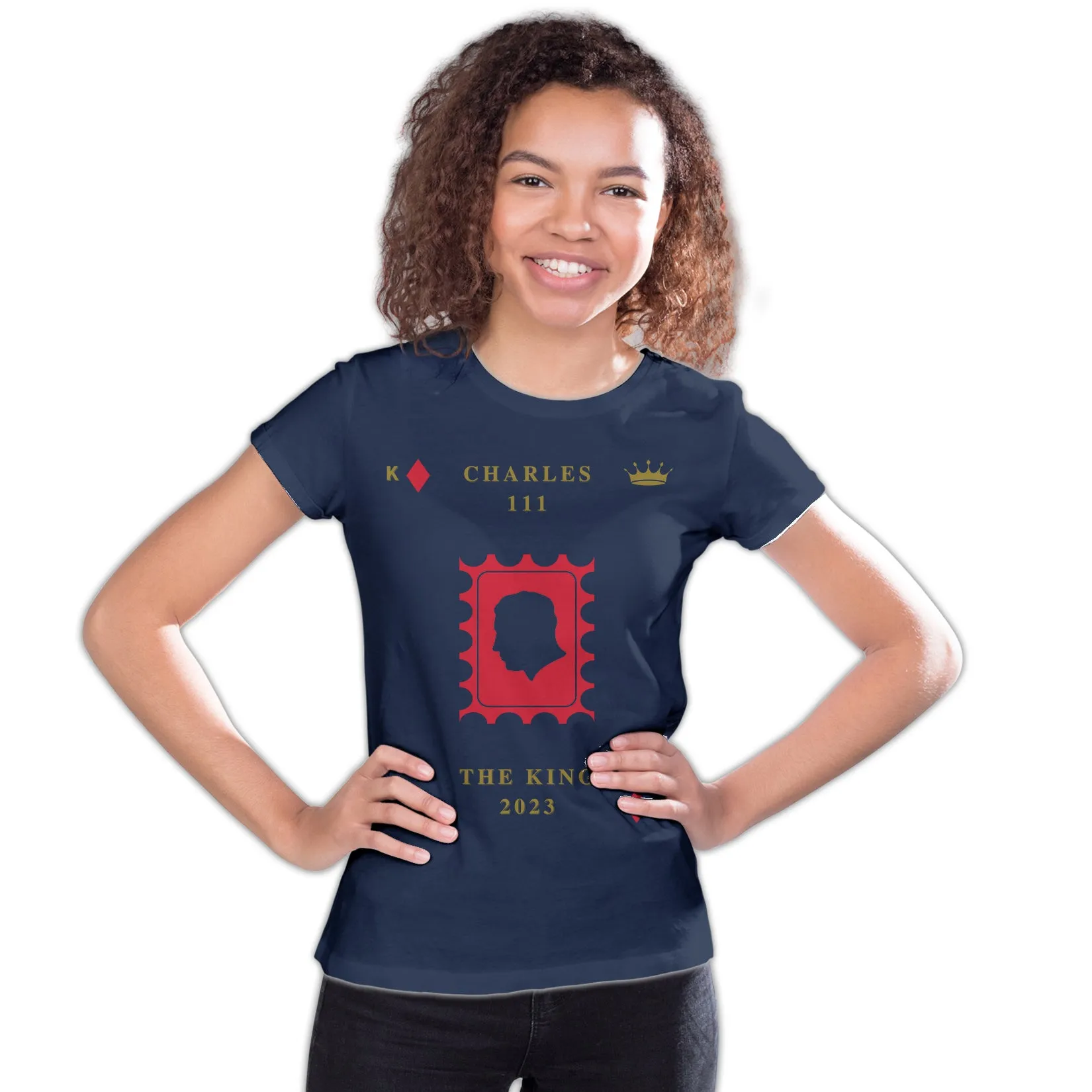 Urban Attitude Kings Coronation 2023 Stamp Silhouette Portrait Youth T-shirt