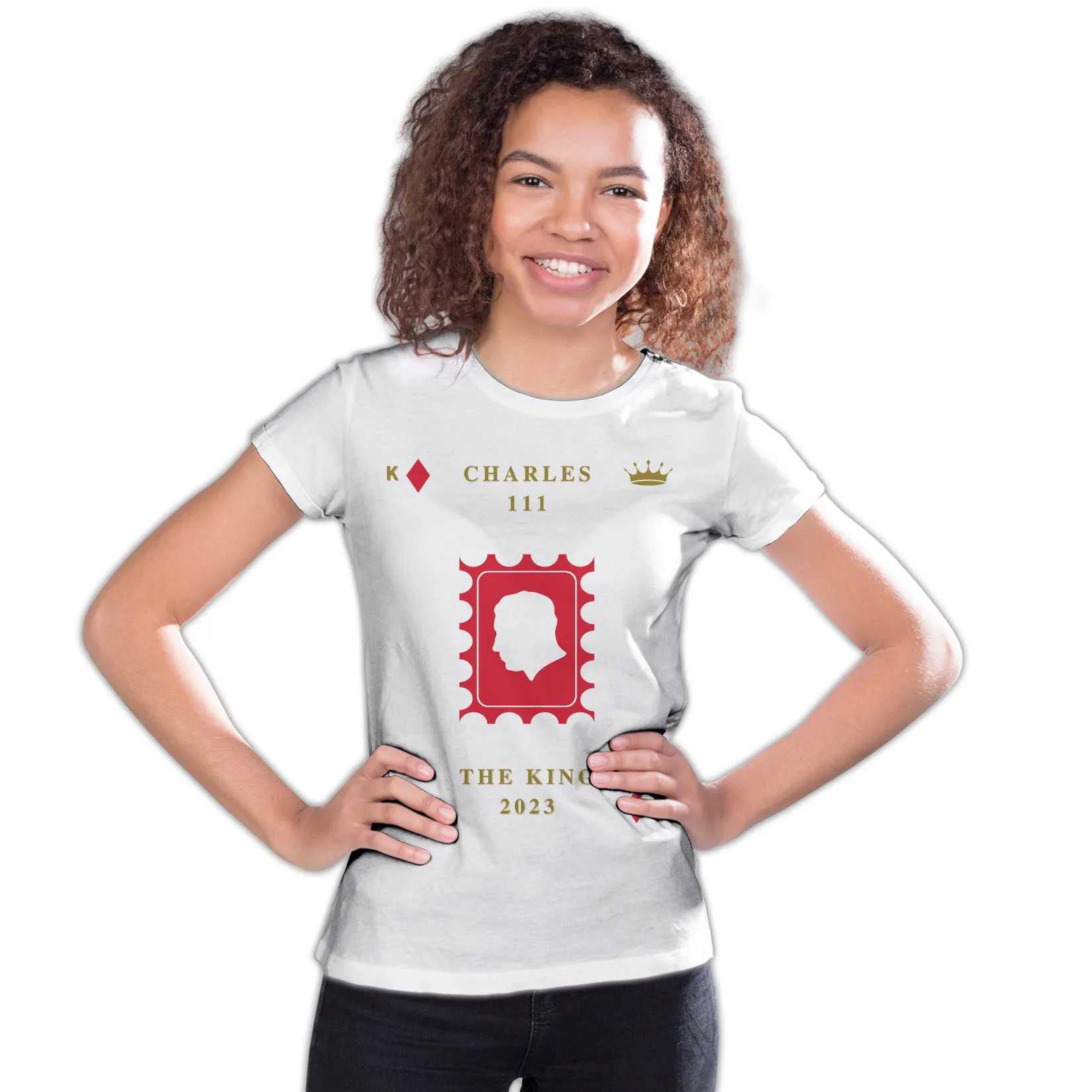 Urban Attitude Kings Coronation 2023 Stamp Silhouette Portrait Youth T-shirt