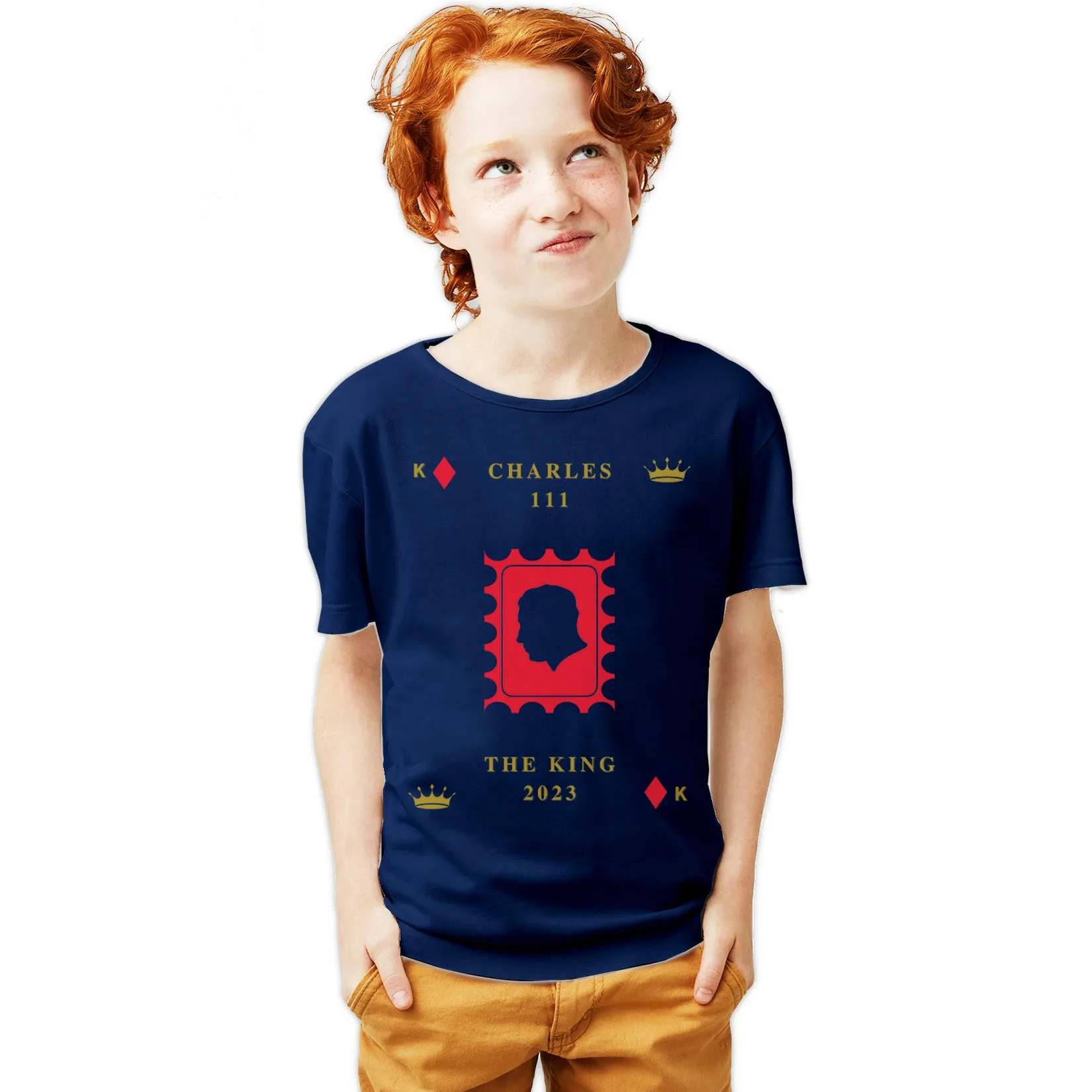 Urban Attitude Kings Coronation 2023 Stamp Silhouette Portrait Youth T-shirt