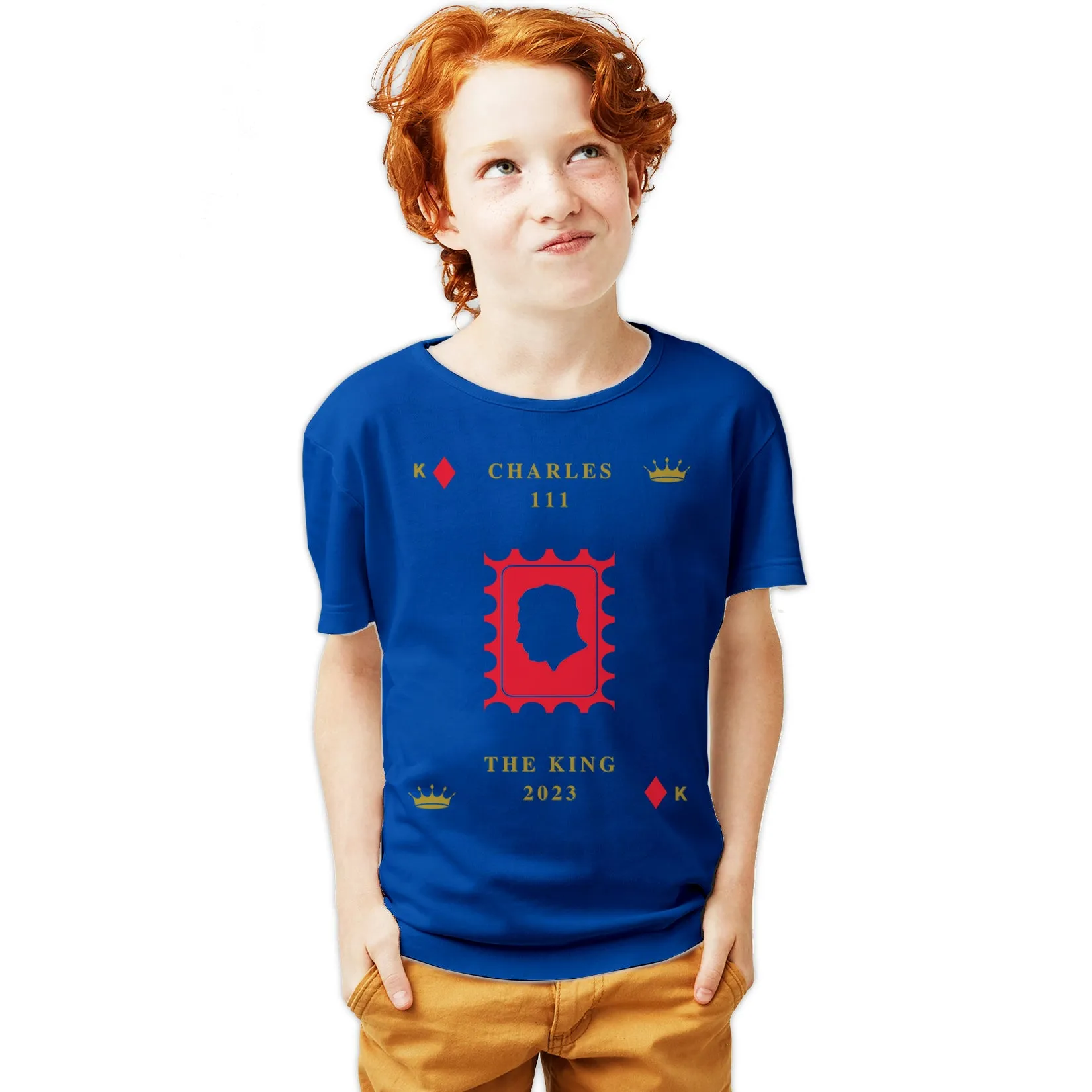 Urban Attitude Kings Coronation 2023 Stamp Silhouette Portrait Youth T-shirt