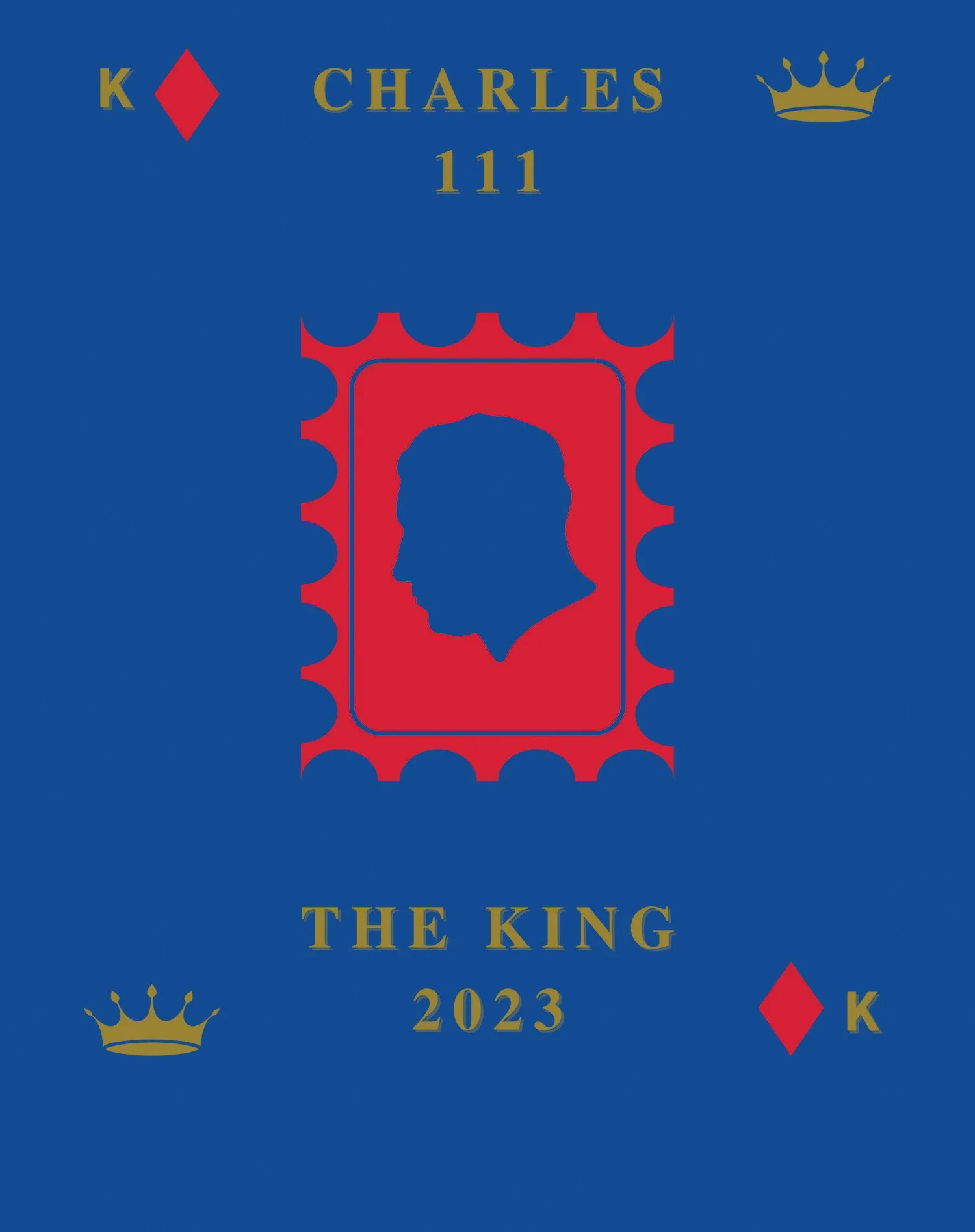 Urban Attitude Kings Coronation 2023 Stamp Silhouette Portrait Youth T-shirt