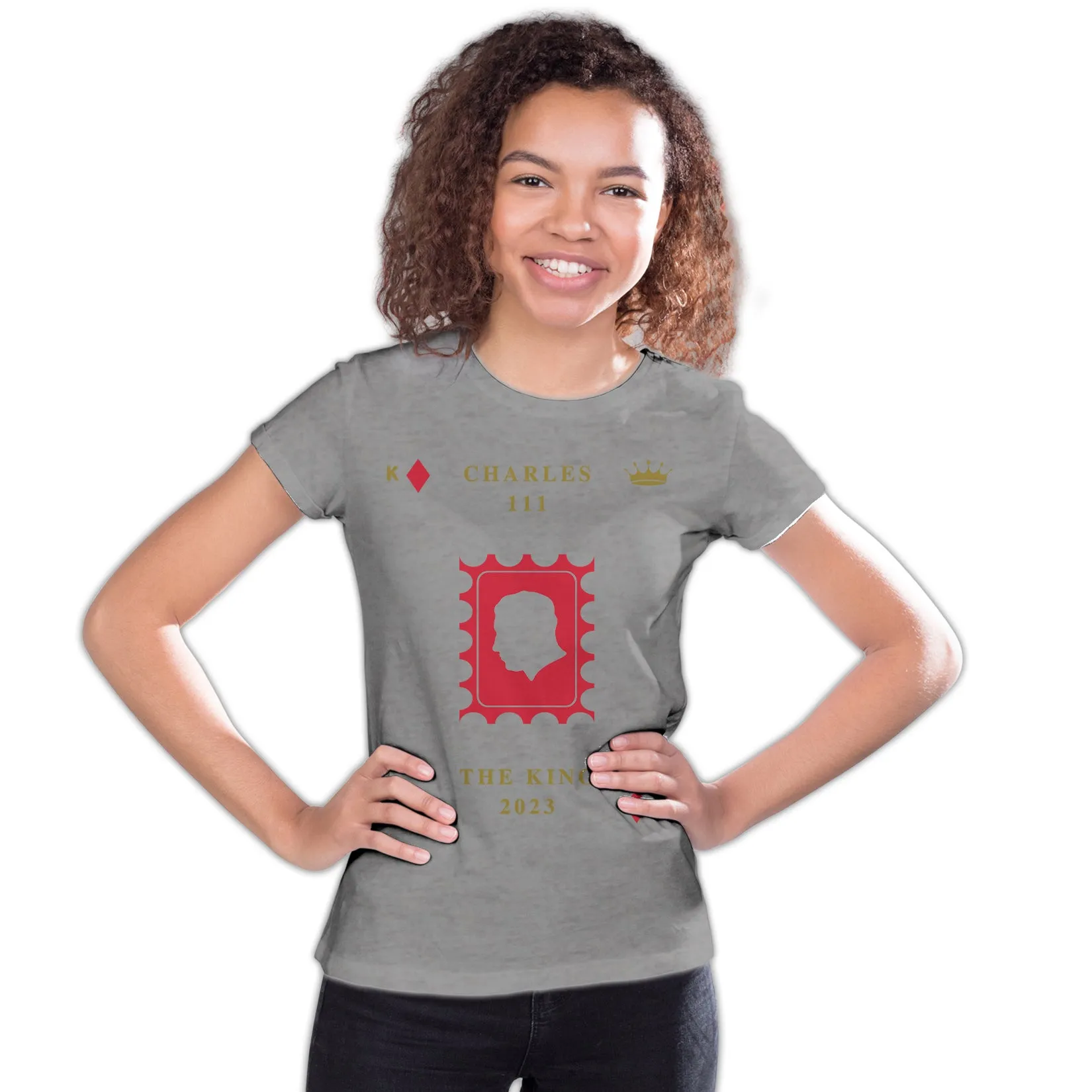 Urban Attitude Kings Coronation 2023 Stamp Silhouette Portrait Youth T-shirt