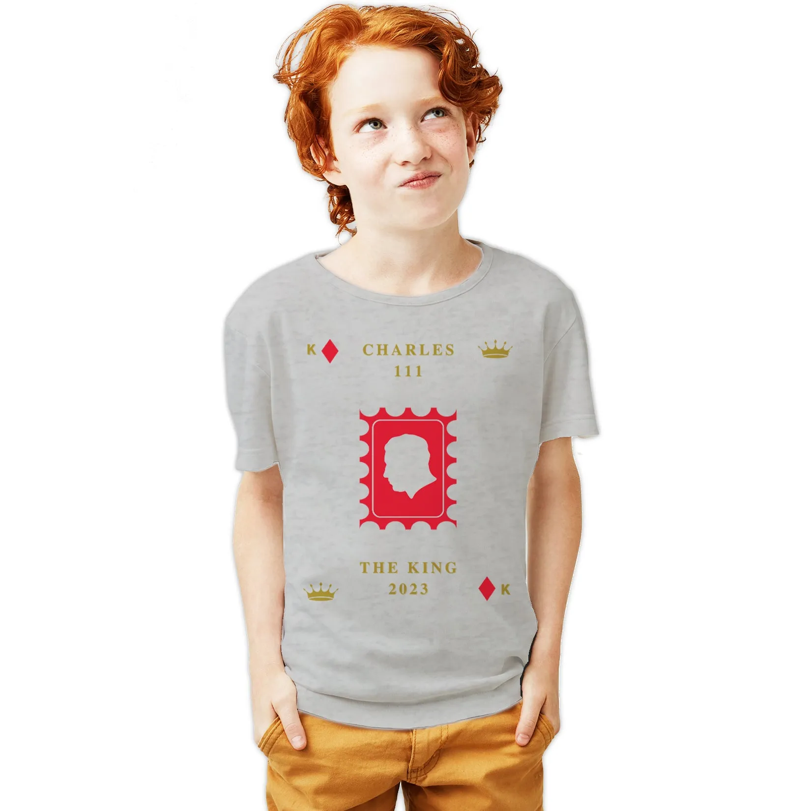 Urban Attitude Kings Coronation 2023 Stamp Silhouette Portrait Youth T-shirt
