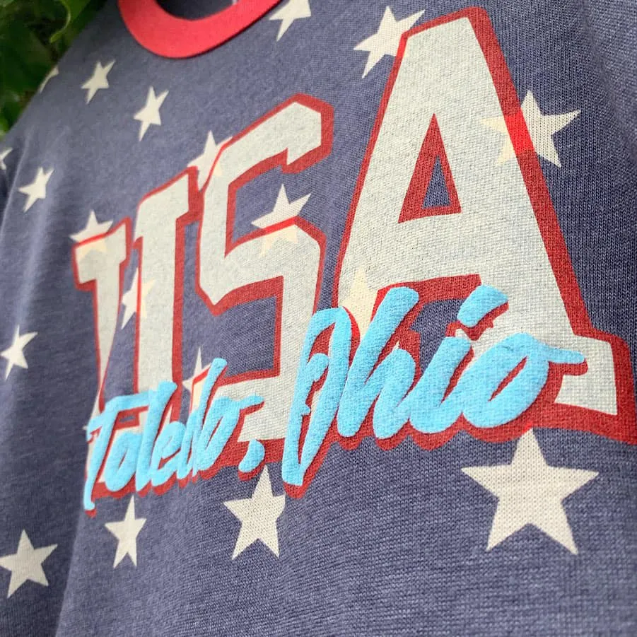 USA Stars Ringer Shirt