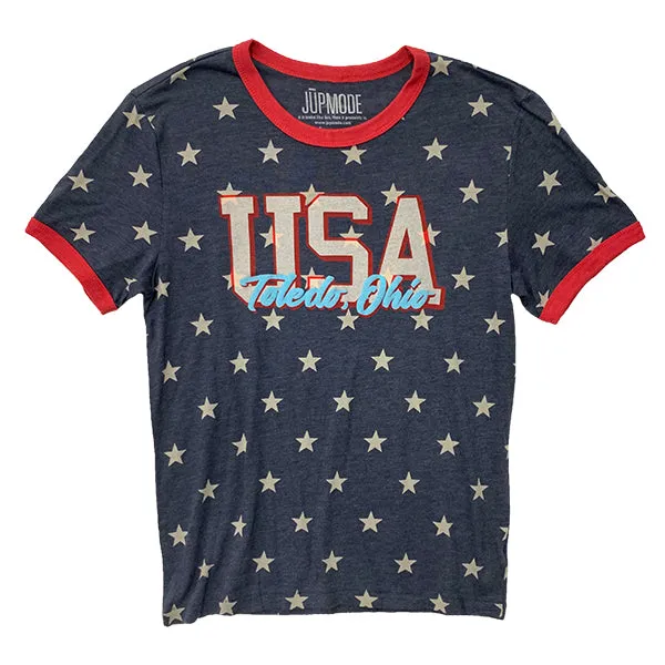USA Stars Ringer Shirt