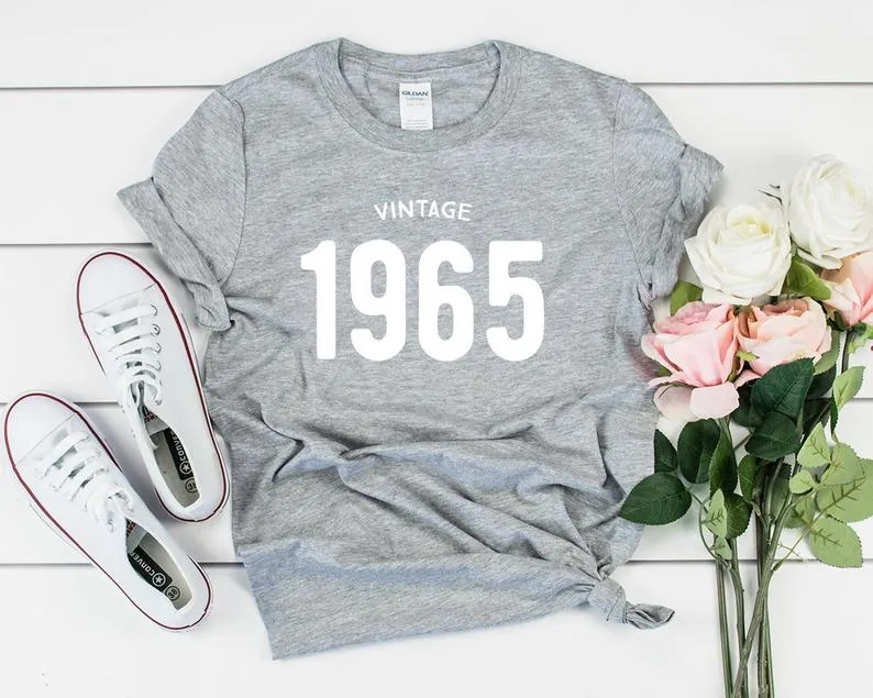 Vintage 1965 Birthday T-Shirt | 59th Birthday Party T-Shirt Cotton