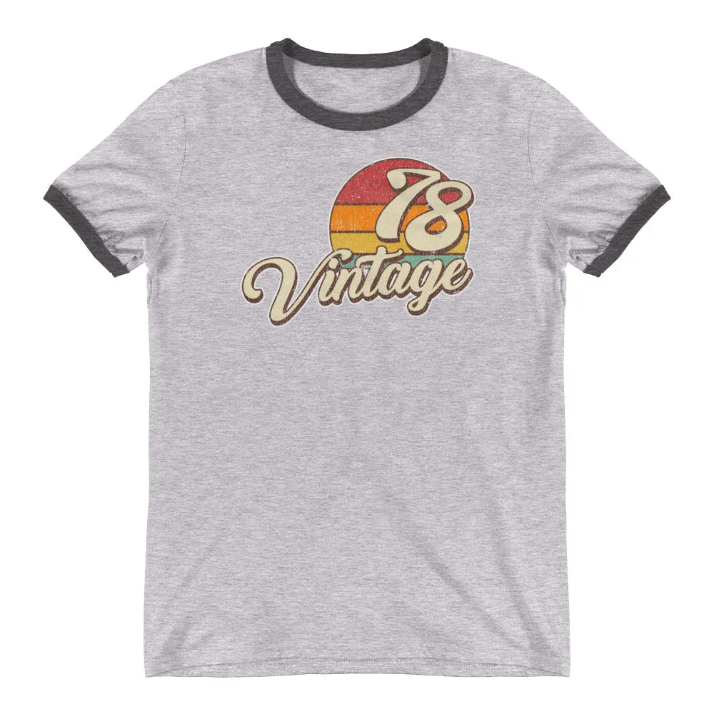 Vintage 1978 Retro Ringer T-Shirt