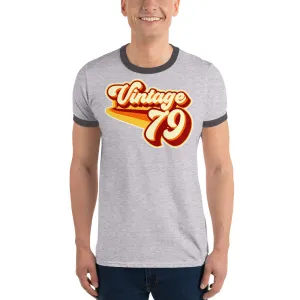 Vintage 1979 Warm Retro Lines Ringer T-Shirt