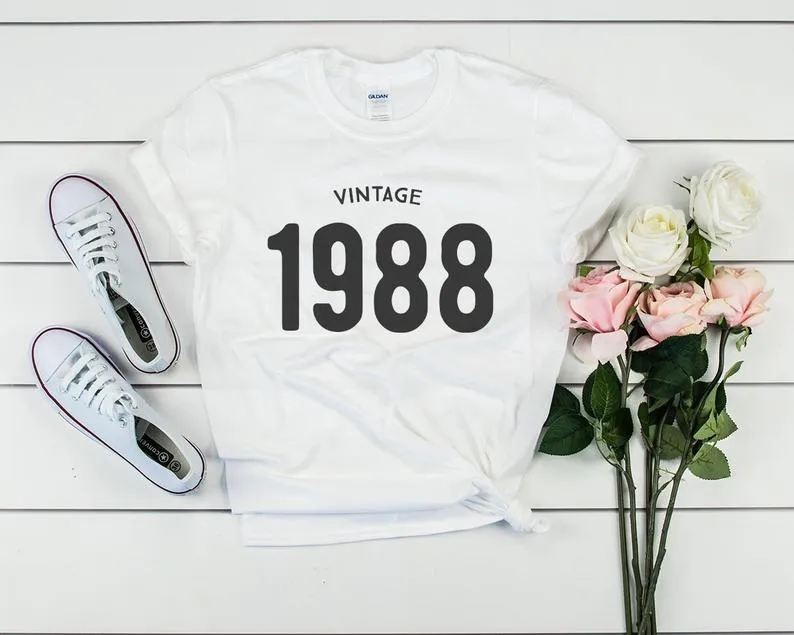 Vintage 1988 Women T-Shirt | 36th Birthday Party T-Shirt Cotton