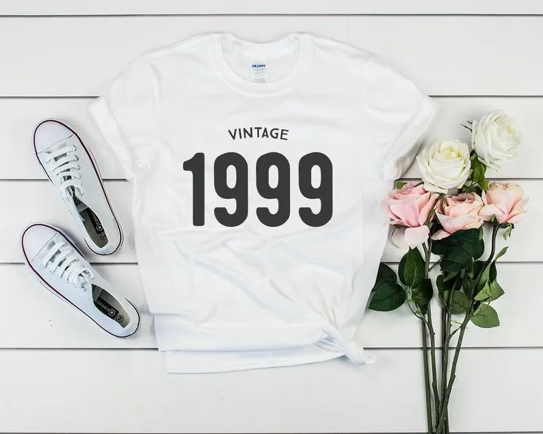 Vintage 1999 Women T-Shirt | 25th Birthday Party T-Shirt Cotton