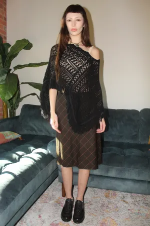 Vintage 90s Asymmetrical Poncho (One Size)