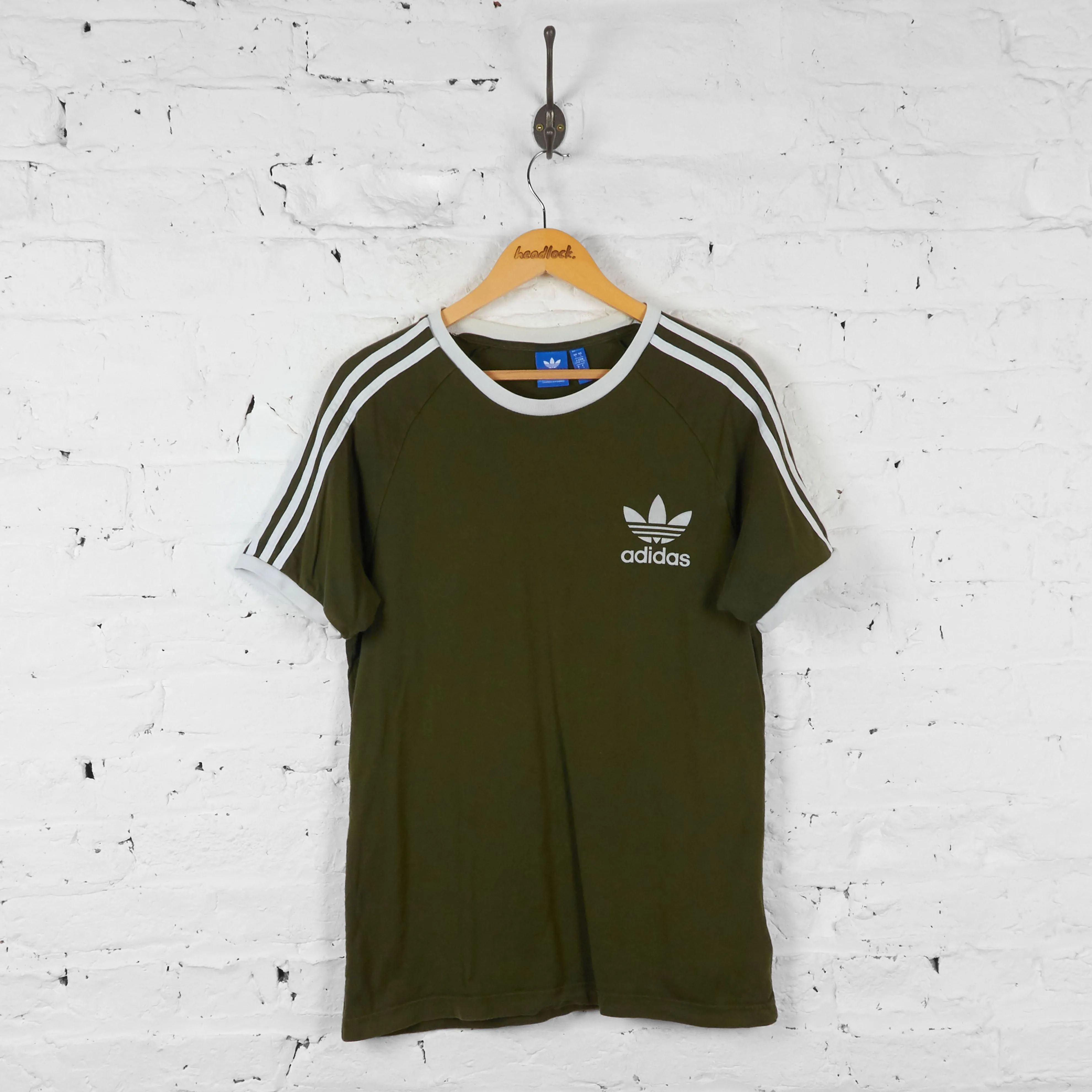 Vintage Adidas Ringer T-shirt - Green - L