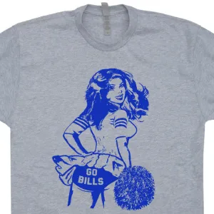 Vintage Buffalo Bills T Shirt Buffalo Bills Shirt Cheerleader Shirt Retro Bills Logo Tee