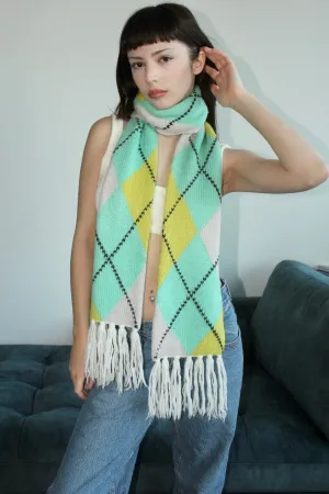 Vintage Retro Argyle Scarf
