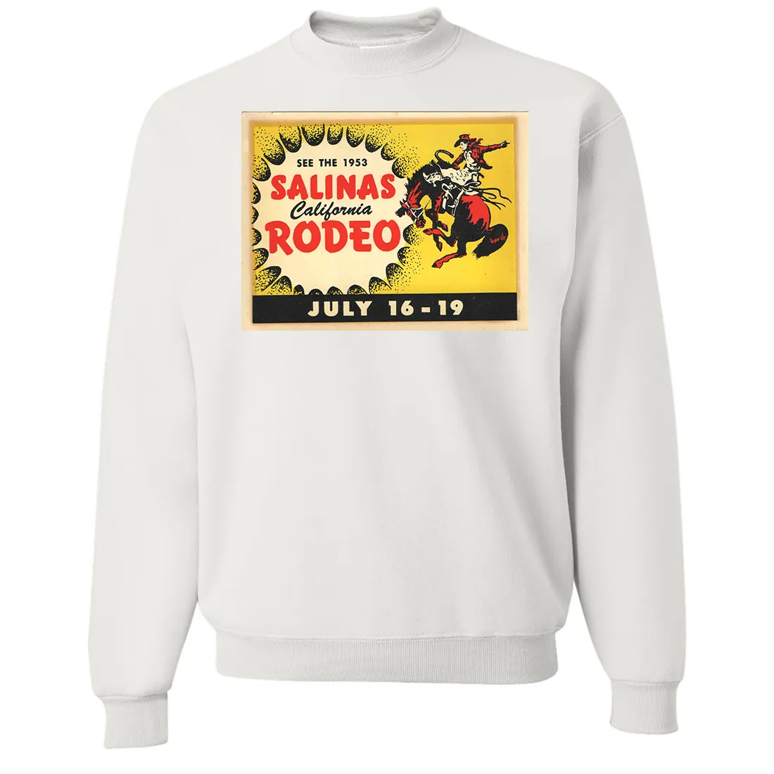Vintage Sticker California Salinas Crewneck Sweatshirt