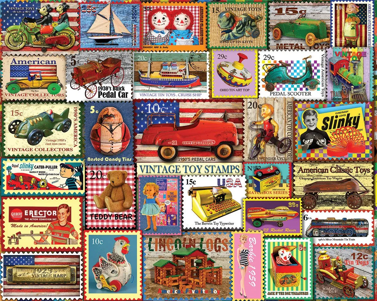Vintage Toy Stamps Jigsaw Puzzle