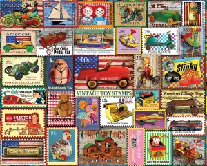 Vintage Toy Stamps Jigsaw Puzzle