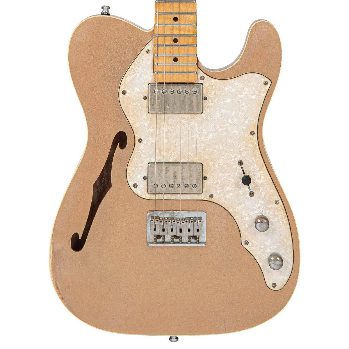 Vintage V72 ProShop Unique Electric Guitar ~ Aged Beige Metallic