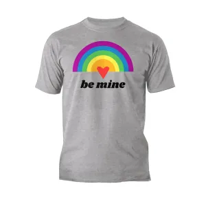 Vintage Valentine Rainbow Heart Be Mine Men's T-shirt