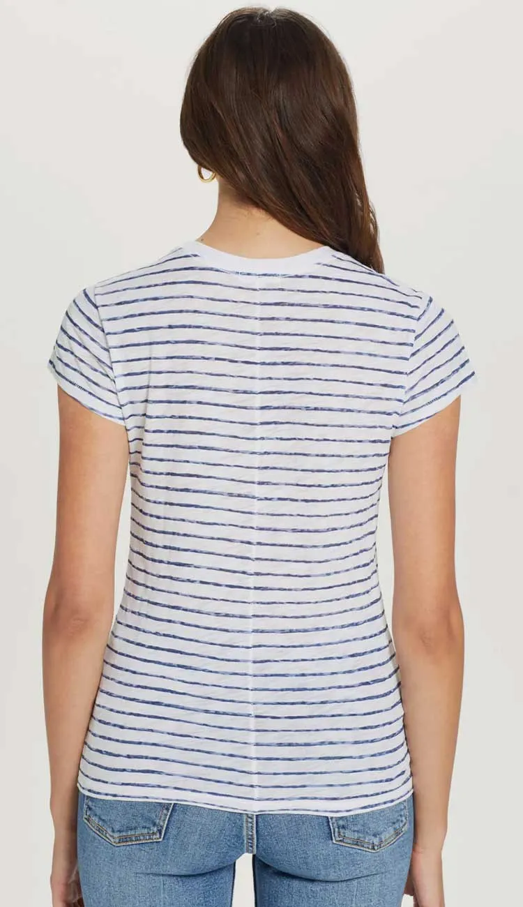 Watercolor Stripe Ringer Tee