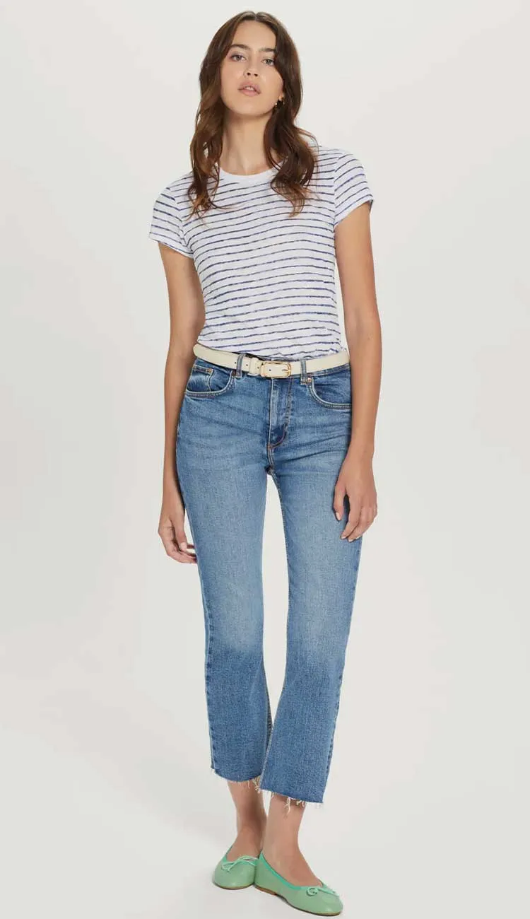 Watercolor Stripe Ringer Tee