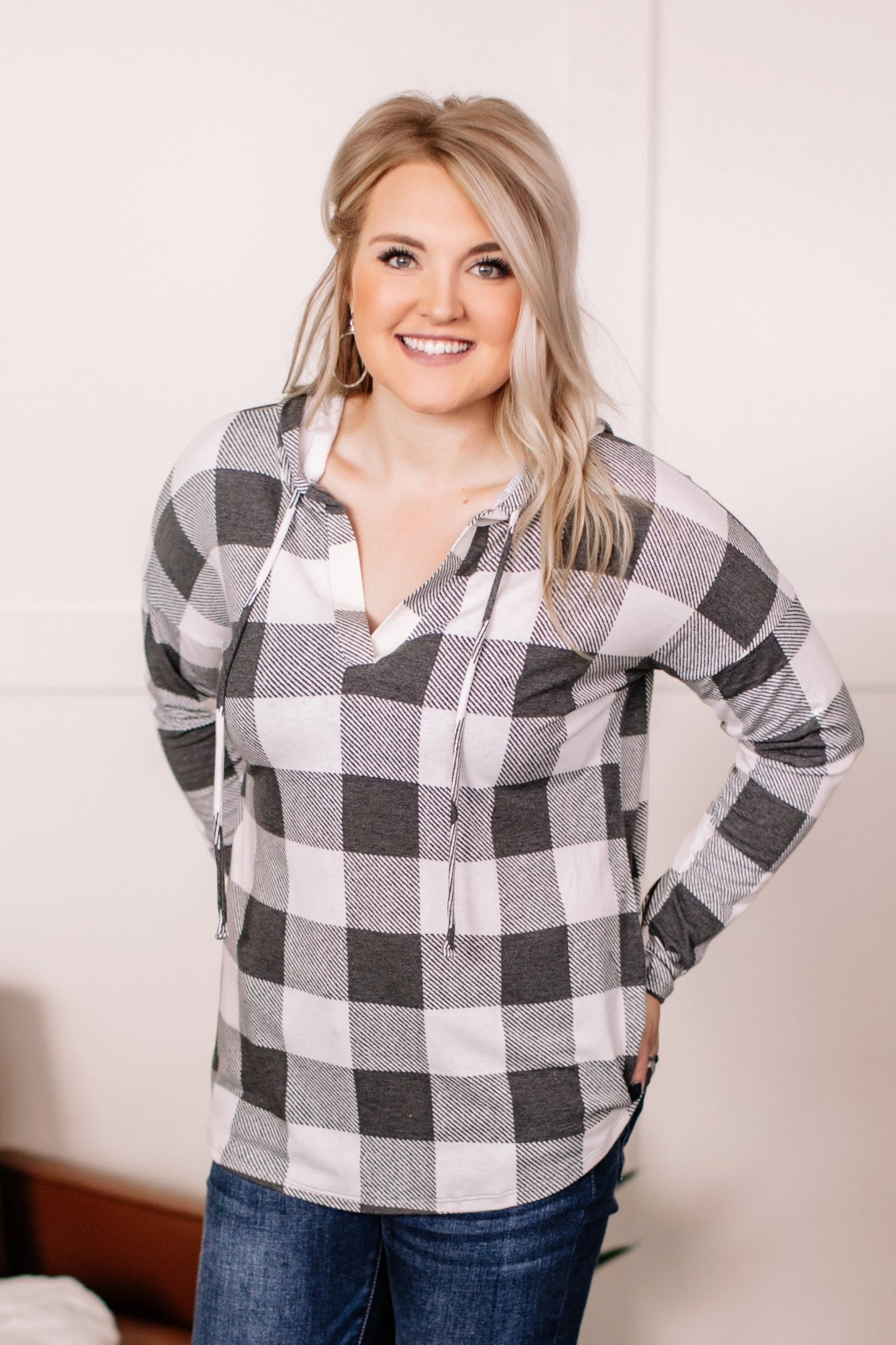 Weather The Storm Hooded Top In Charcoal   Ivory