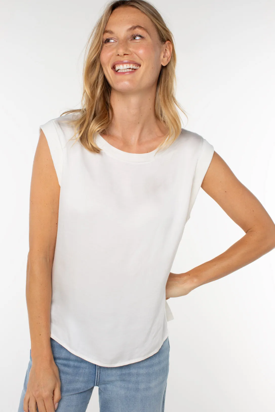 Whipped Cream Sleeveless Shell