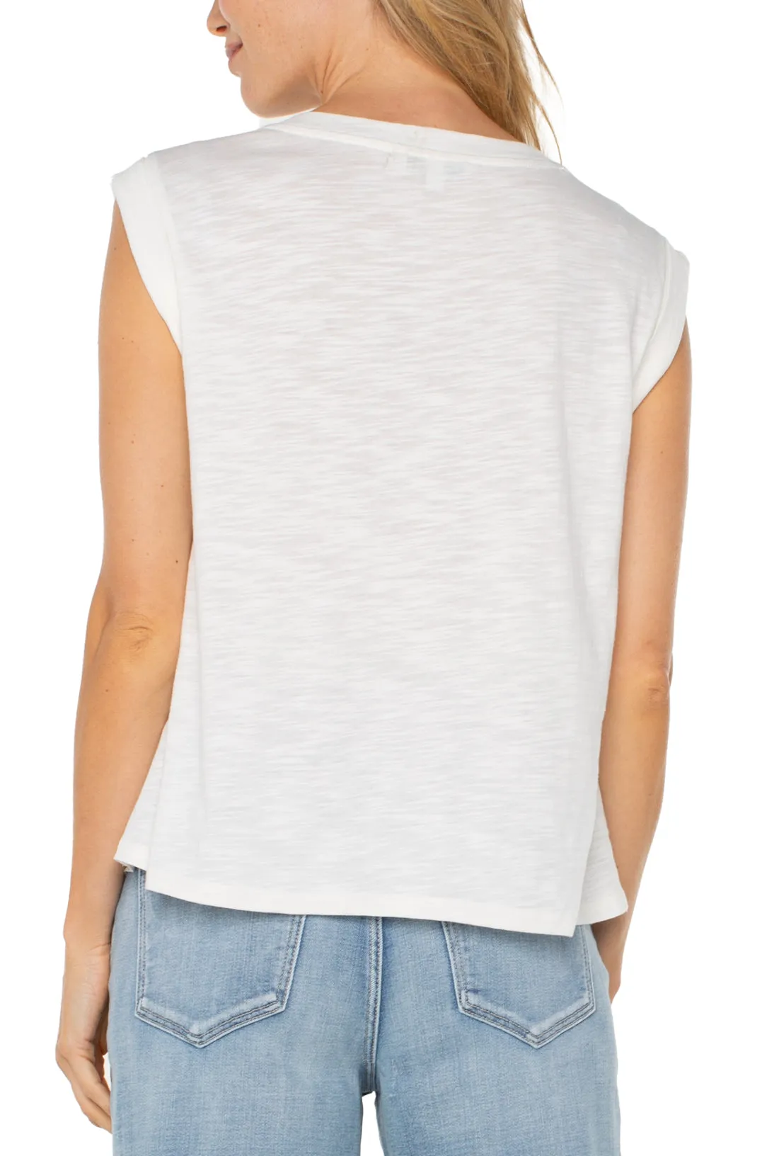 Whipped Cream Sleeveless Shell