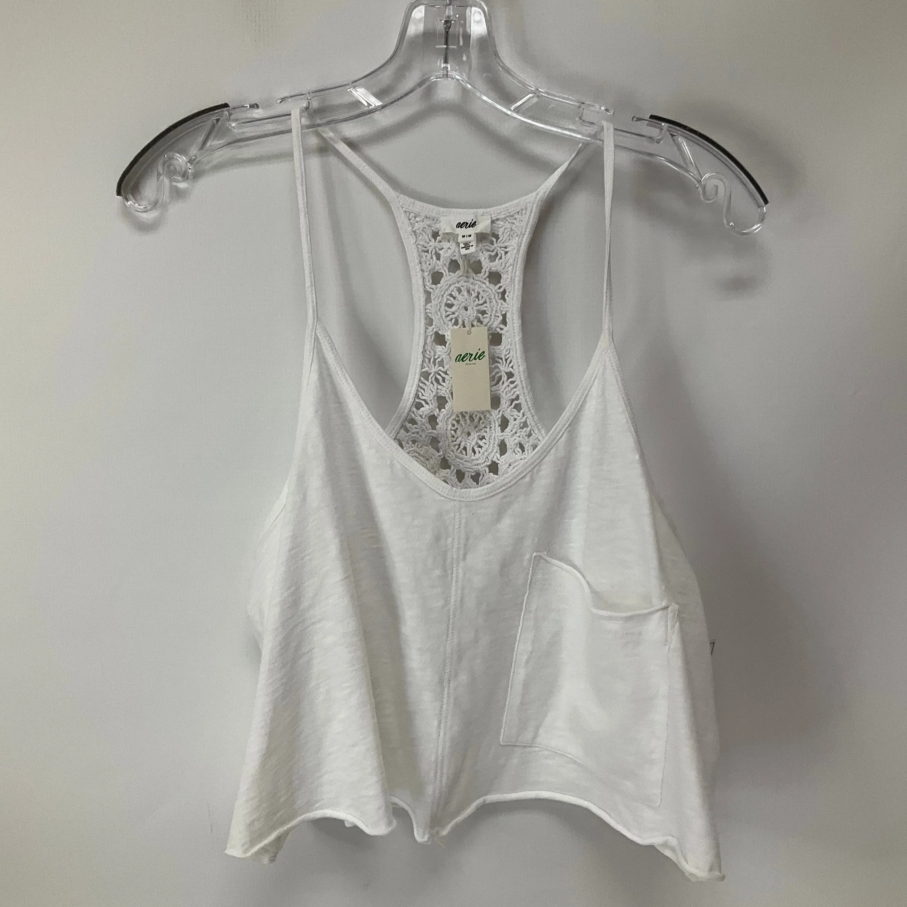 White Top Sleeveless Aerie, Size M