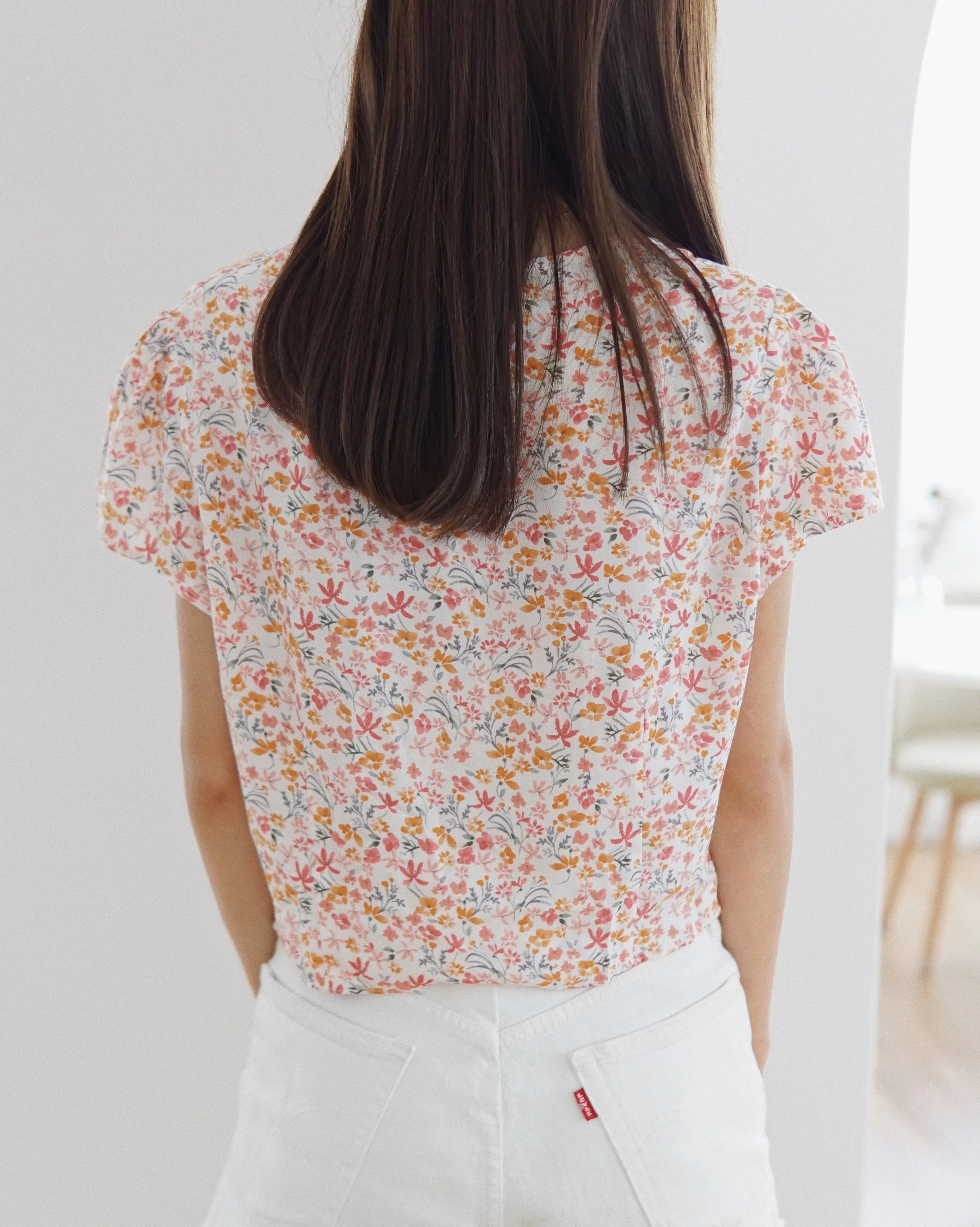 Wild Flower Tie-Front Top