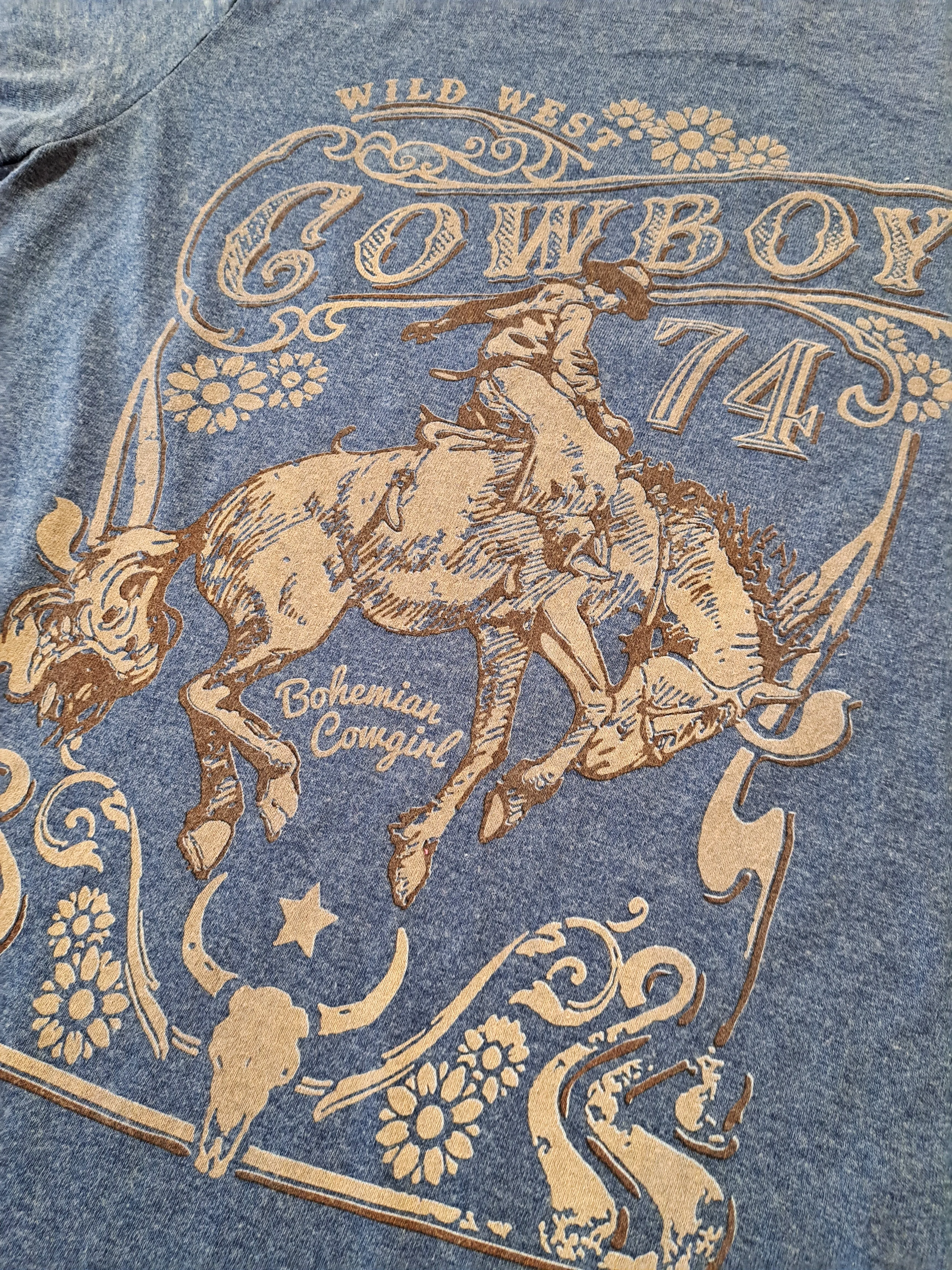 Wild West Cowboy Acid Wash T-Shirt - WS