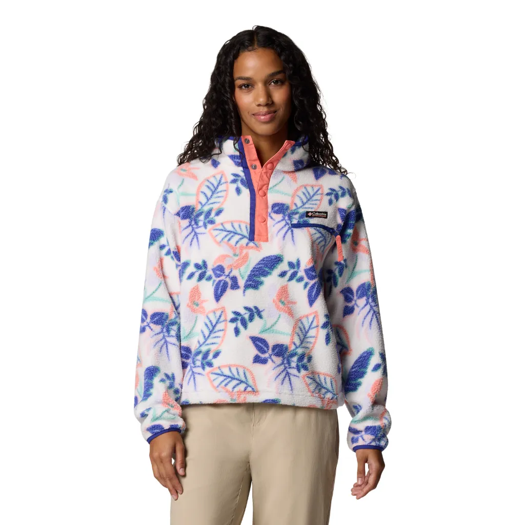 Women's Helvetia II Printed Cropped 1/2 Snap Fleece