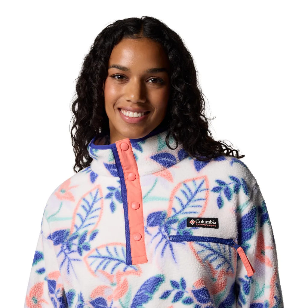 Women's Helvetia II Printed Cropped 1/2 Snap Fleece