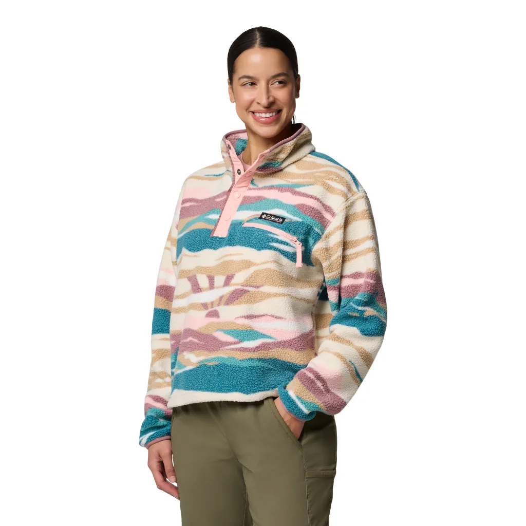 Women's Helvetia II Printed Cropped 1/2 Snap Fleece
