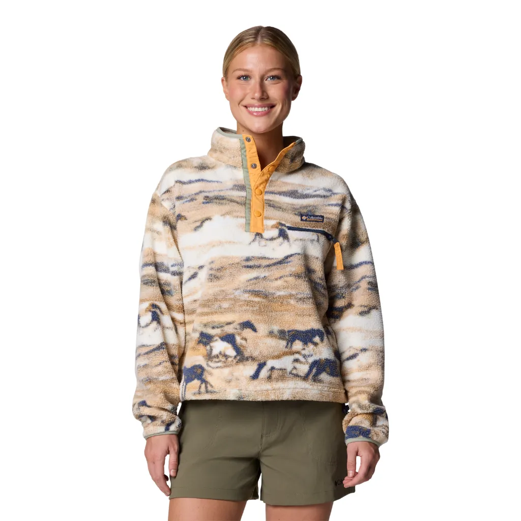 Women's Helvetia II Printed Cropped 1/2 Snap Fleece
