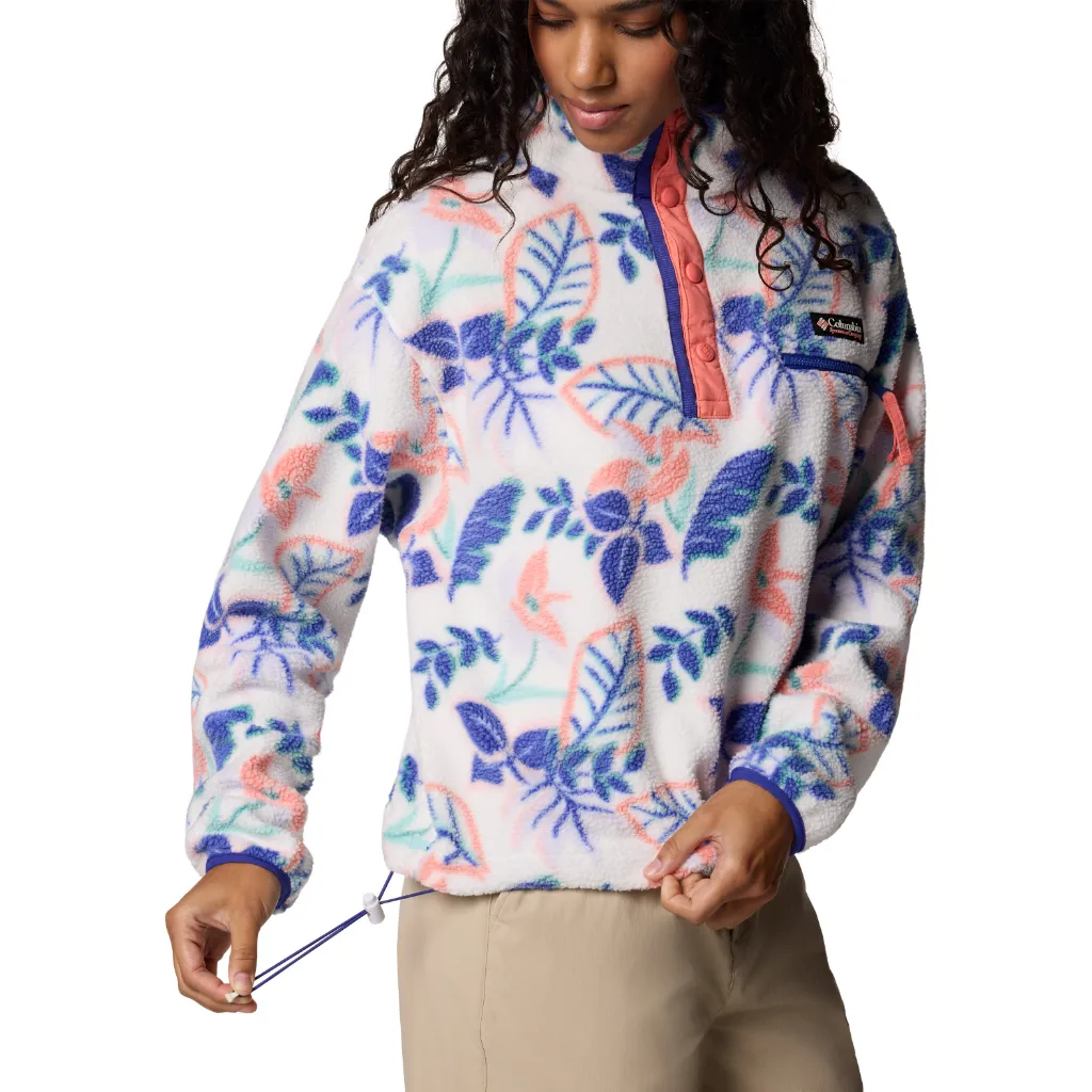 Women's Helvetia II Printed Cropped 1/2 Snap Fleece