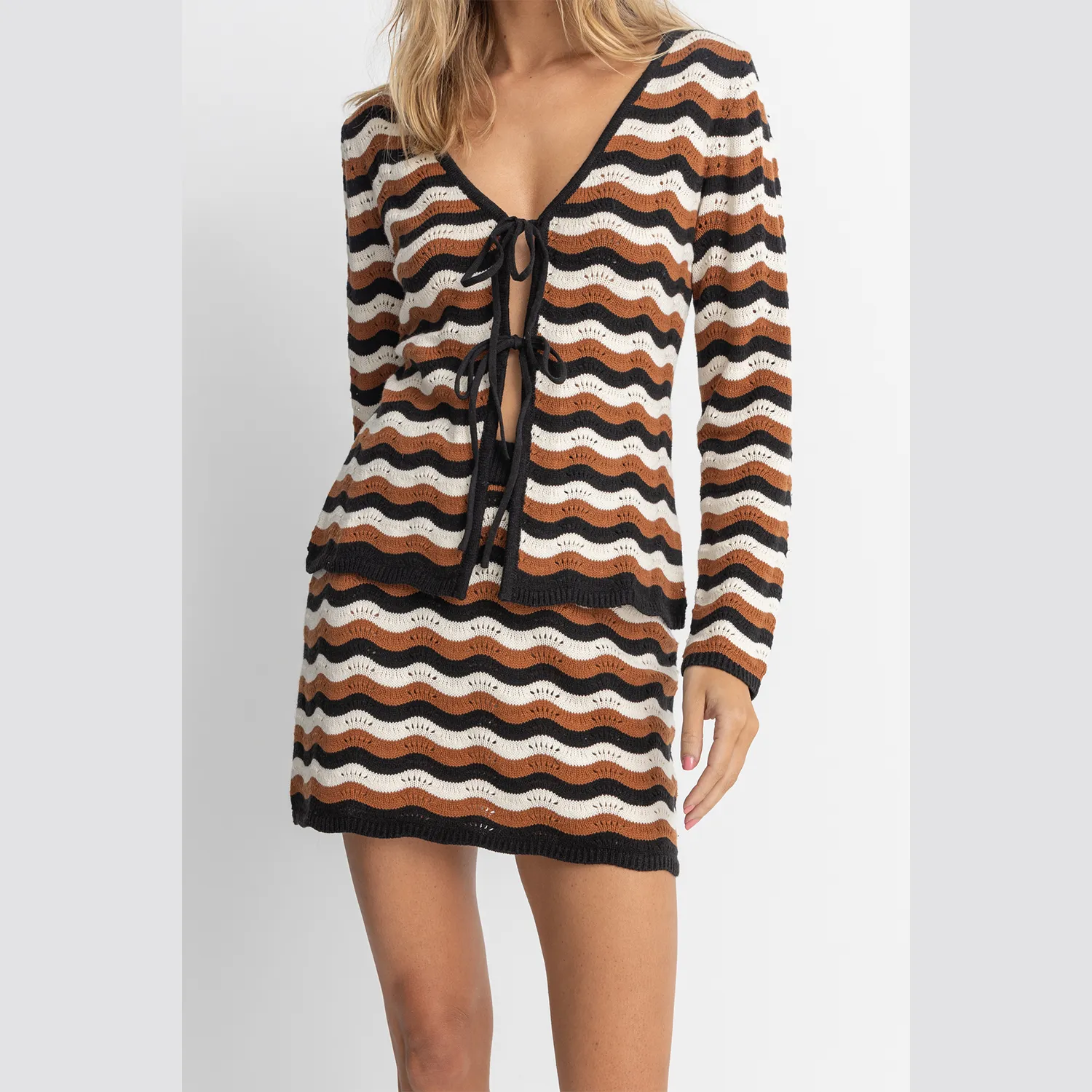 Women's Venice Knit Mini Skirt - Black