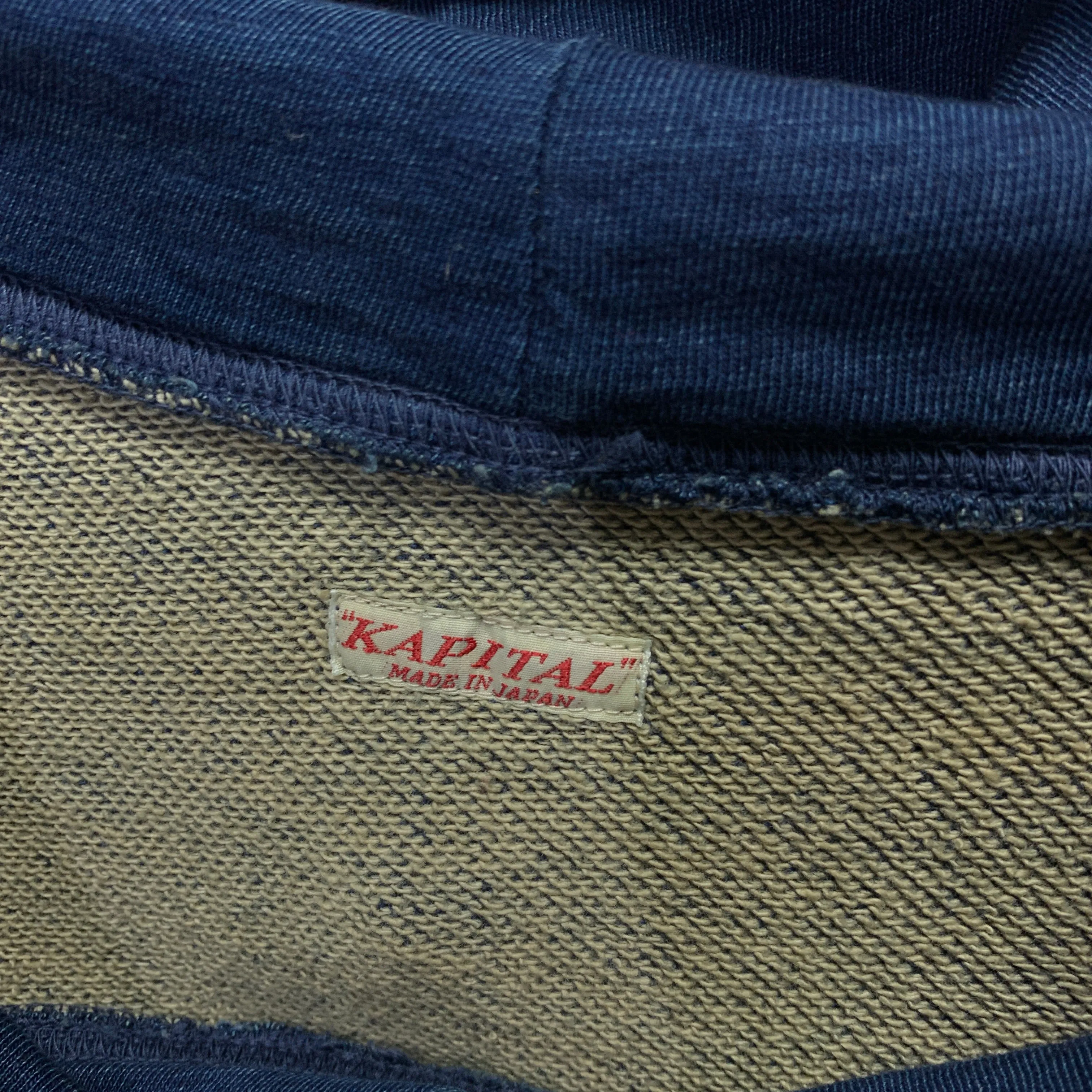 [XL] Kapital Indigo Dye Pullover Hoodie