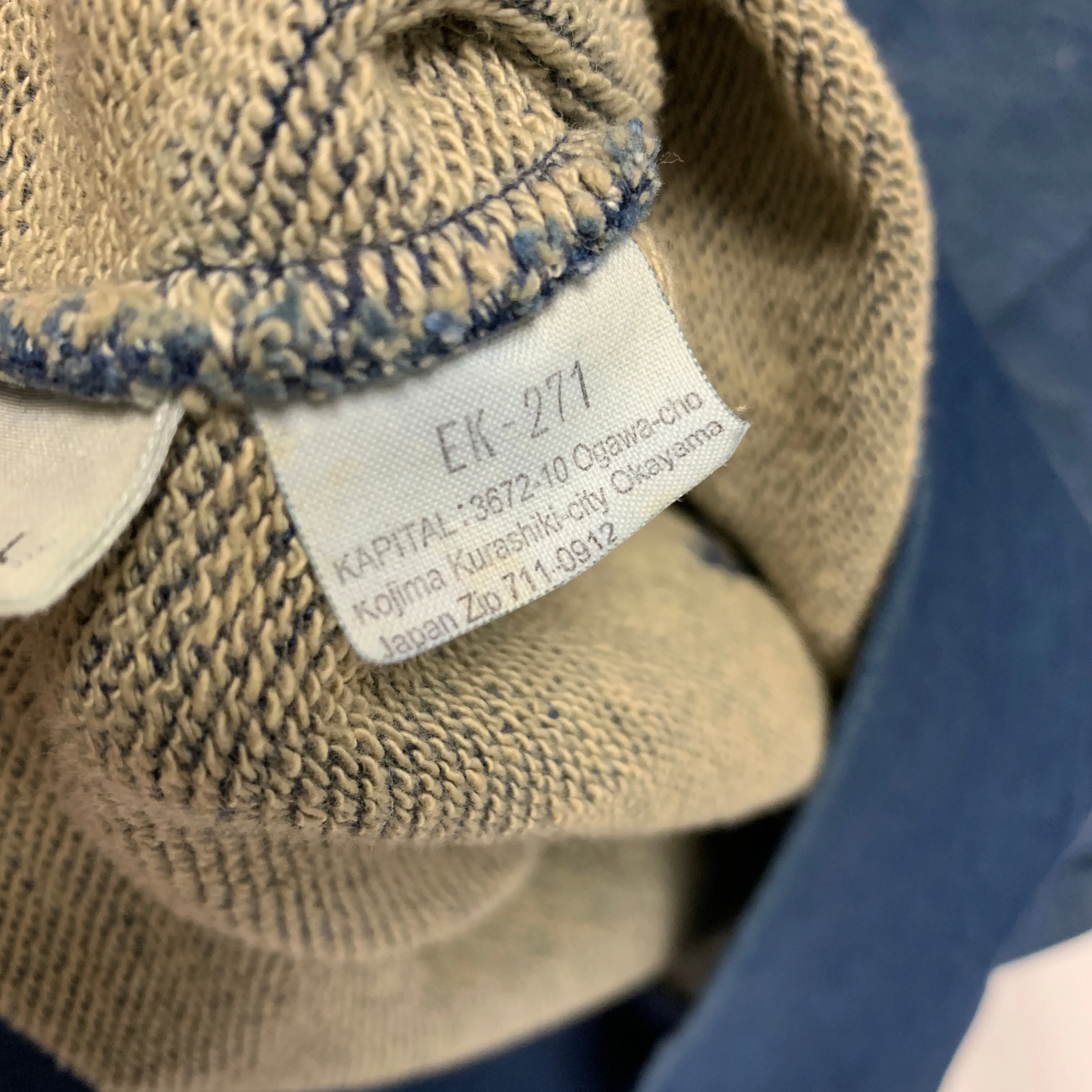 [XL] Kapital Indigo Dye Pullover Hoodie