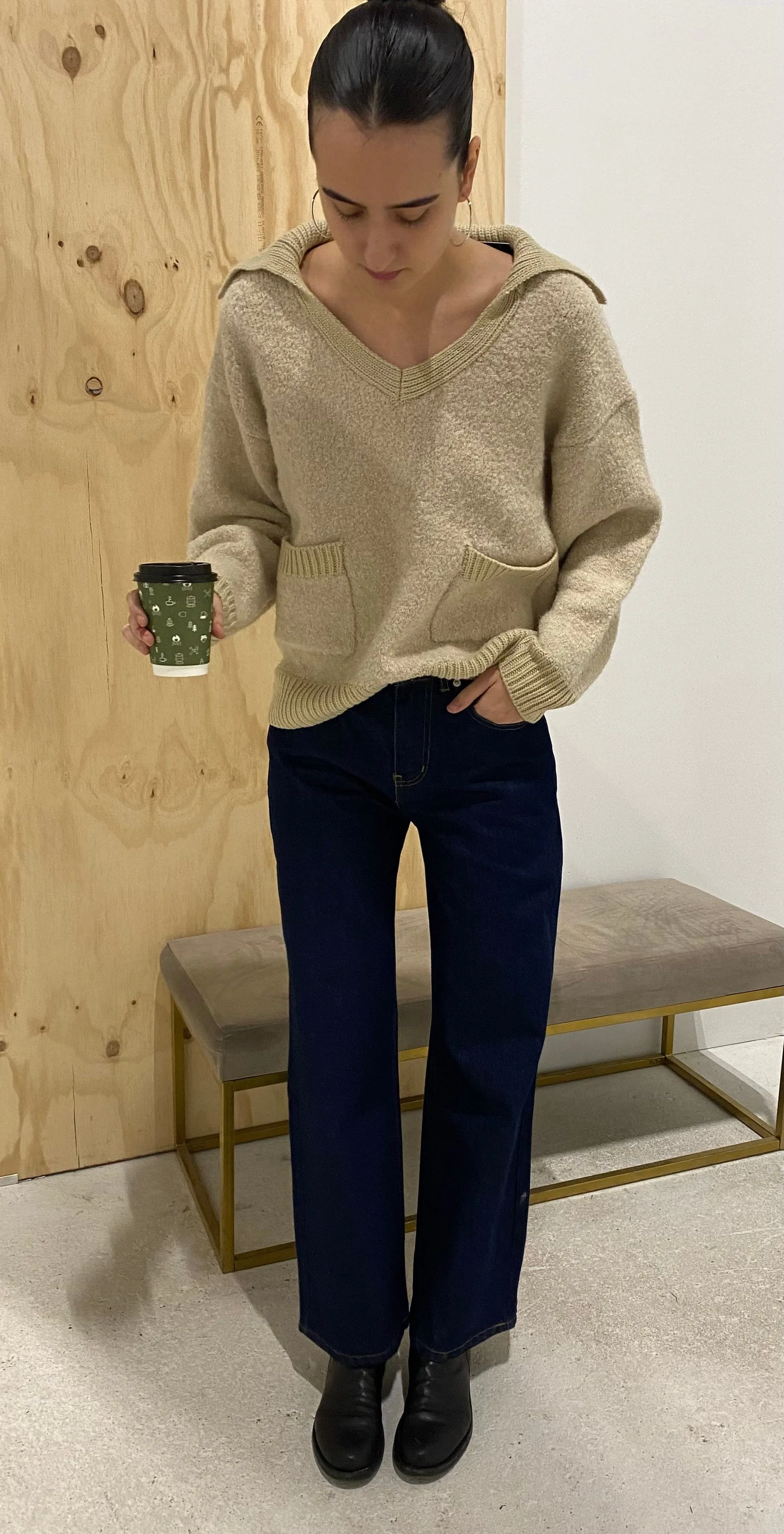 Yin Sweater in Oat or Grey
