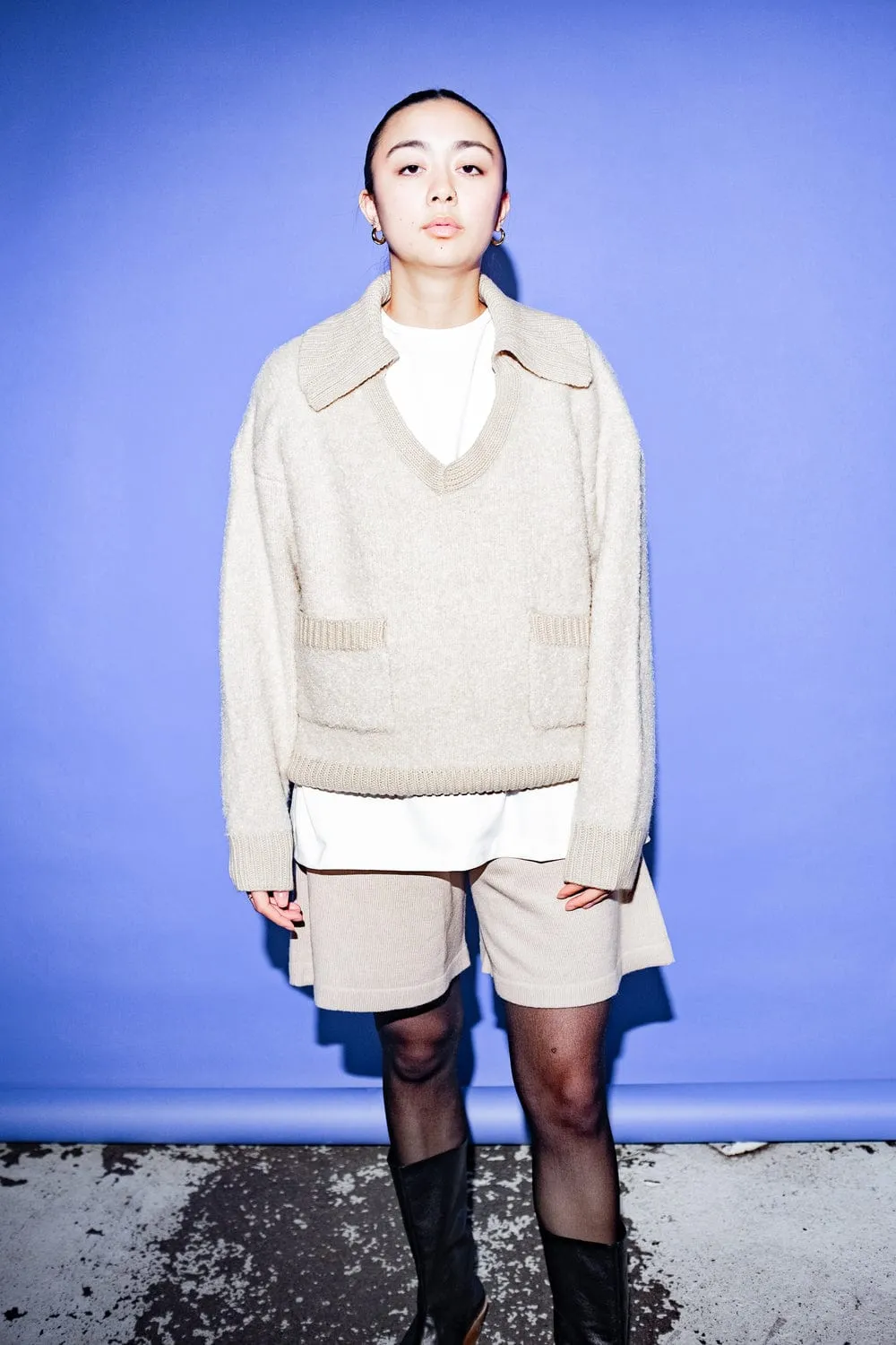 Yin Sweater in Oat or Grey