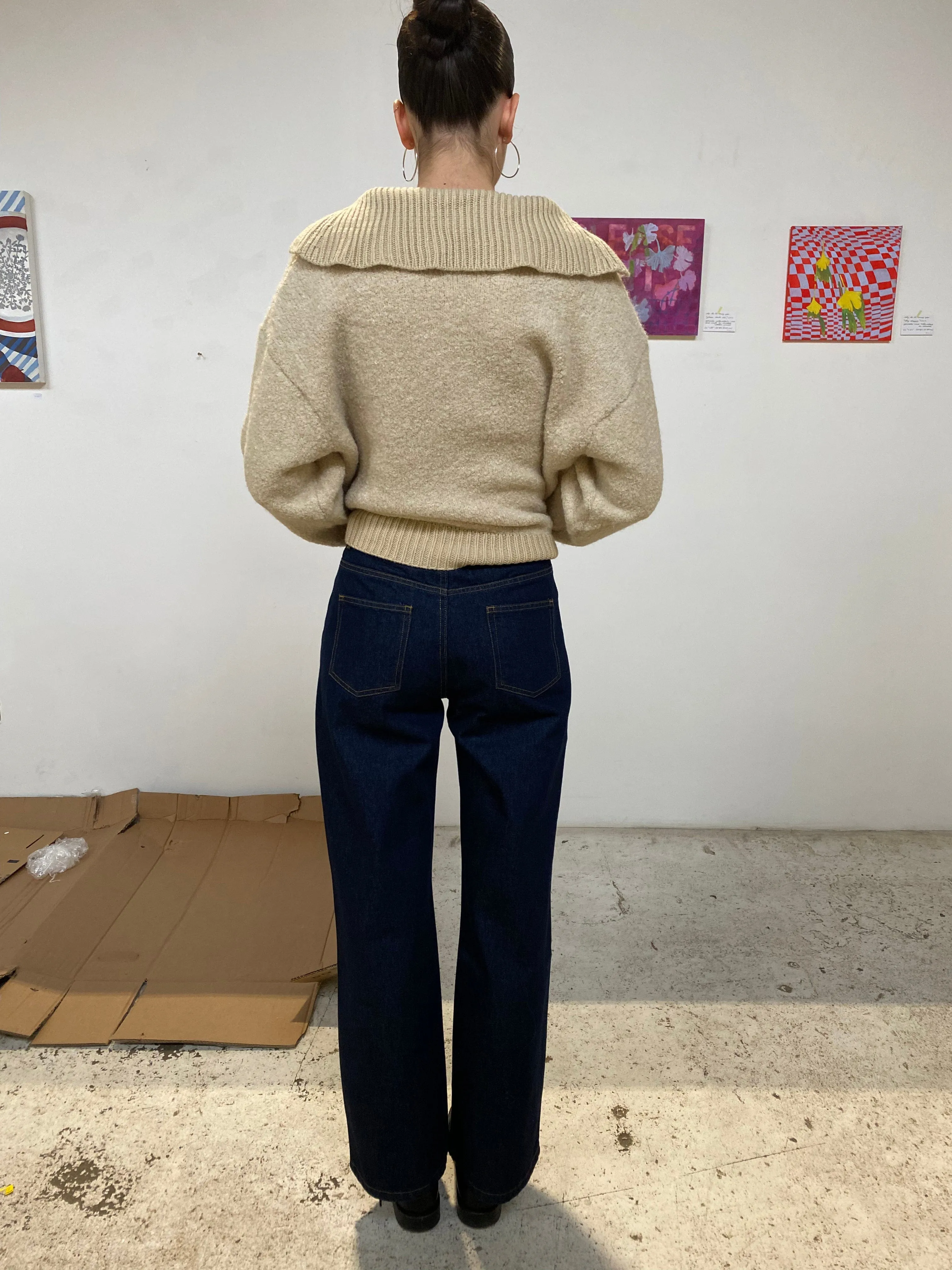 Yin Sweater in Oat or Grey