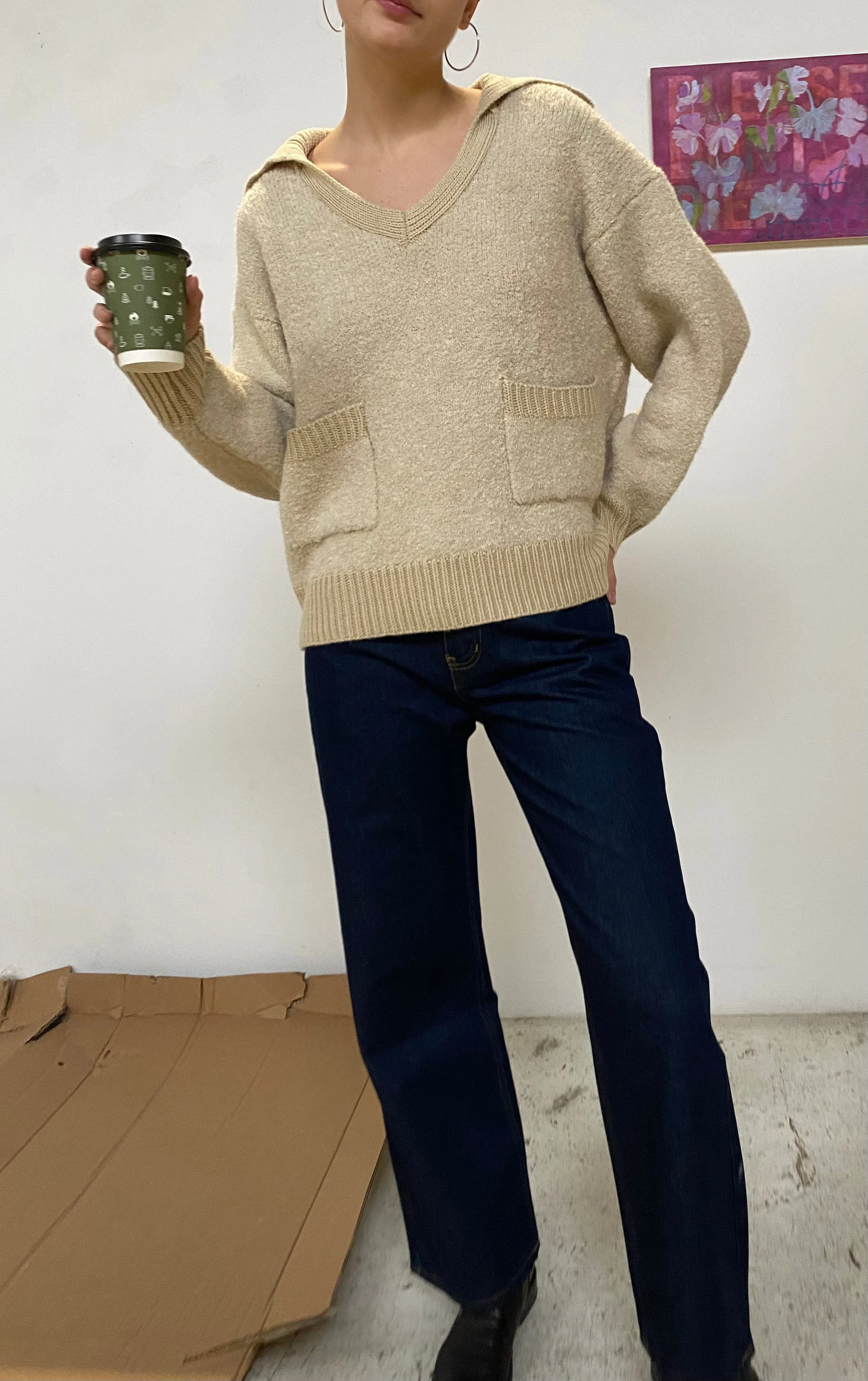Yin Sweater in Oat or Grey
